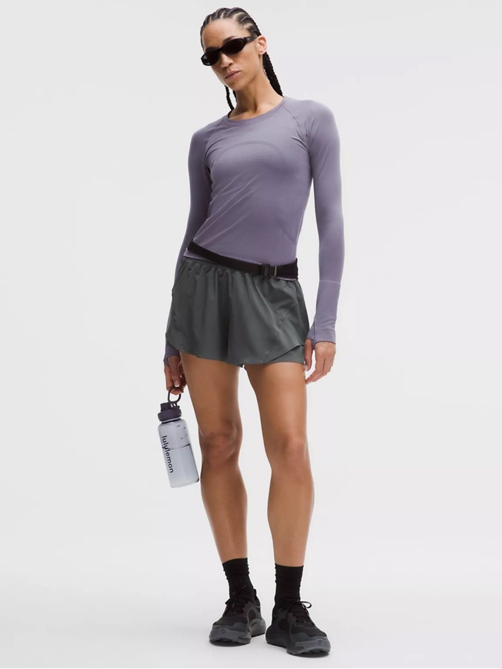 Lululemon Like New Swiftly Tech Long-Sleeve Shirt 2.0 P2P 18” Dark Lavender - Picture 2 of 9